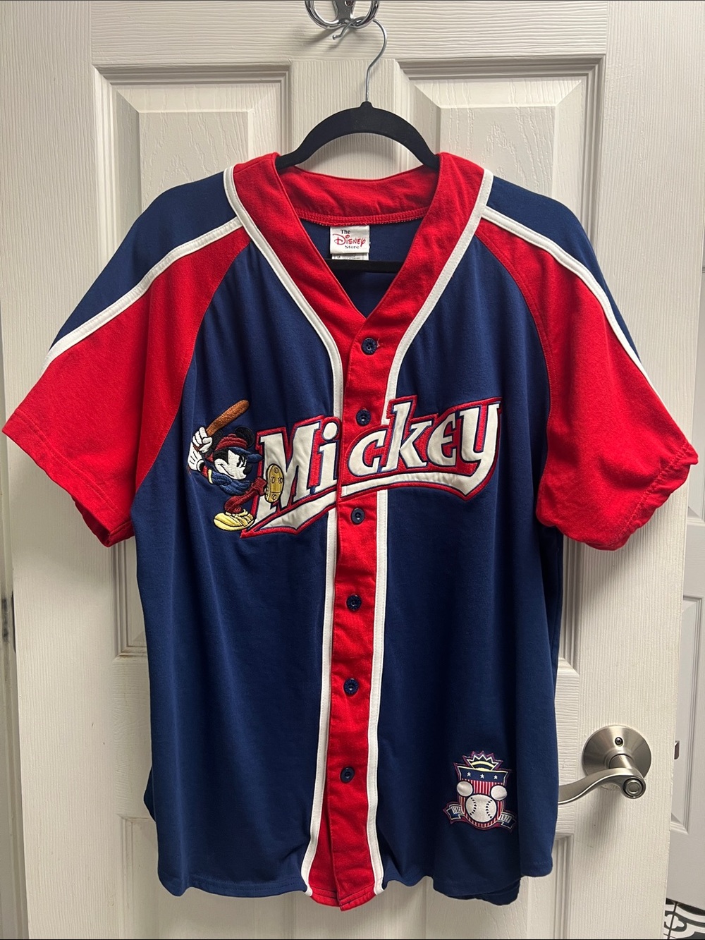 Vintage The Disney Store Mickey Mouse Baseball Jersey. 100% cotton